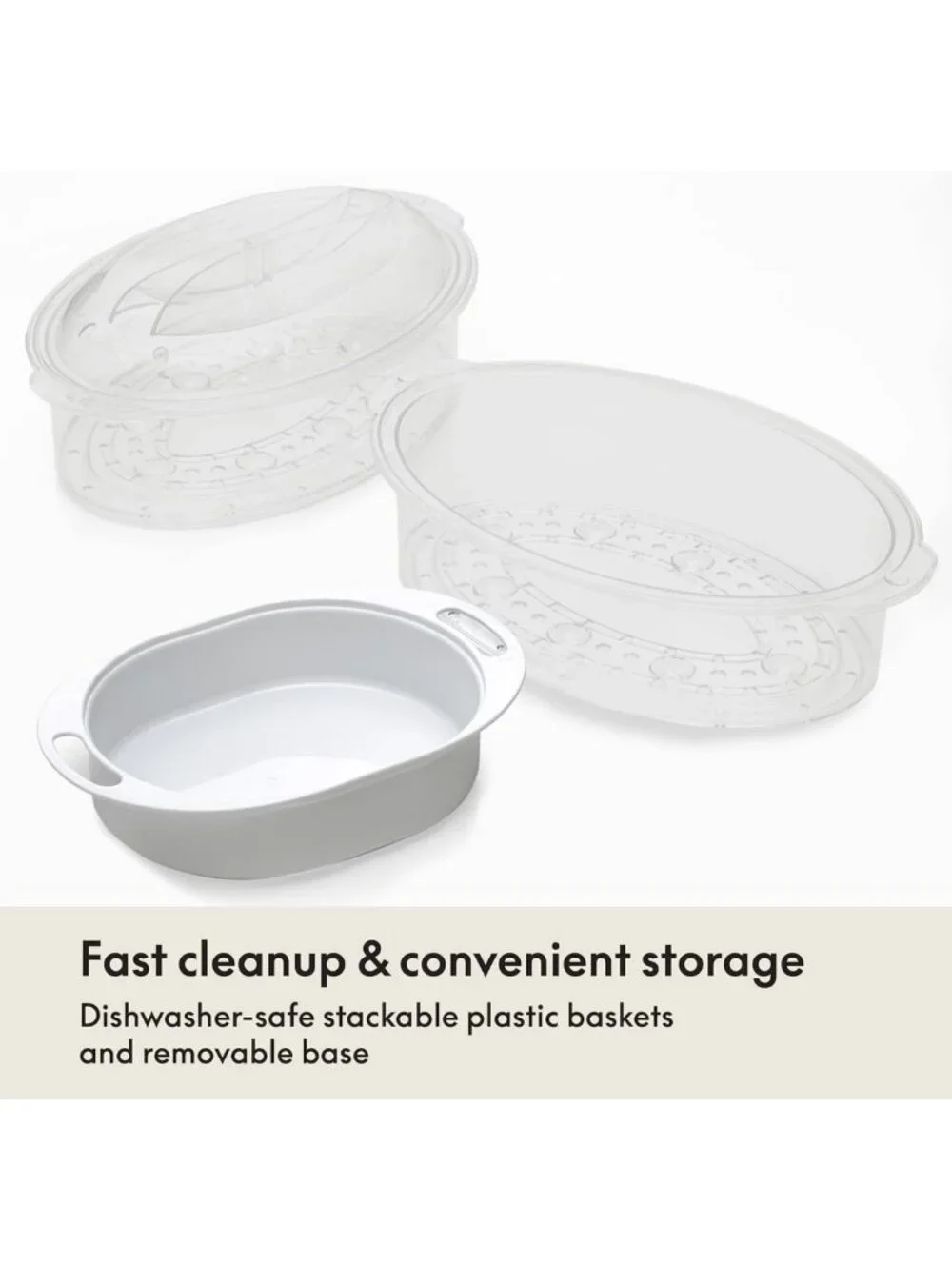 Two Tier Food Steamer with Stackable Baskets - Healthy Cooking, Black Kitchen